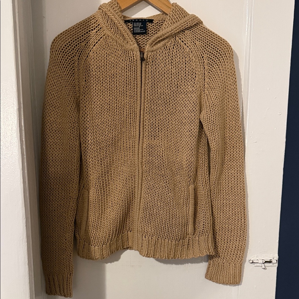 NWOT Theory Tan Knit Cardigan Sweater